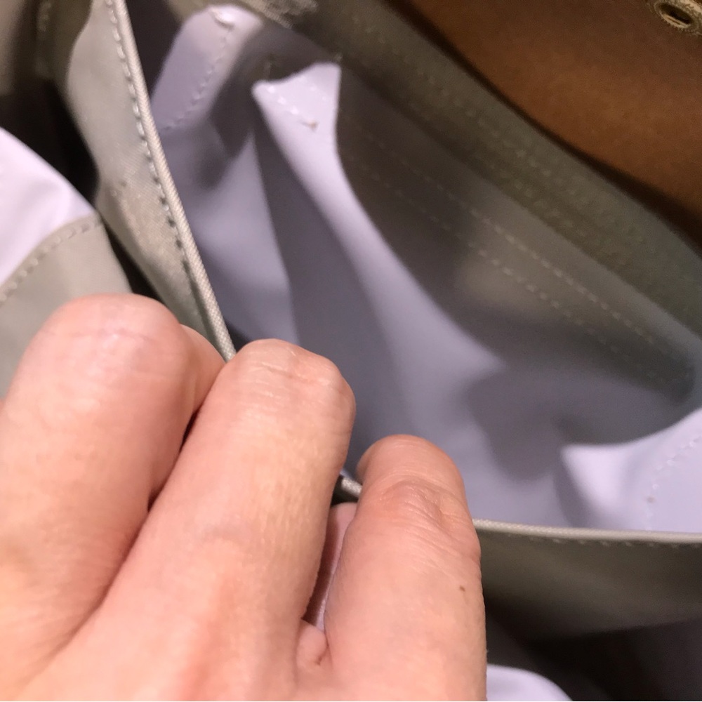 Longchamp Tote in Pebble Body with Brown Leather Flap - Picture 8 of 10